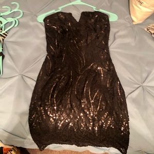 Black sequin dress